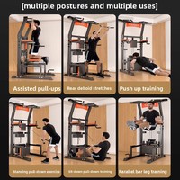 Barras Paralelas Individuales de Acero para Uso Doméstico, Equipo de Fitness Multifuncional con Funciones de Remo Sentado, Entrenador Integral