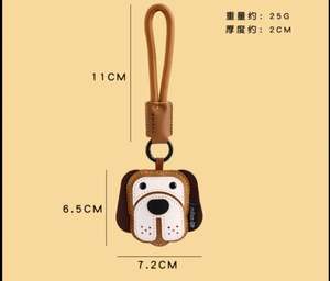 Llavero de Cuero con Diseño de Animal de Dibujos Animados, Colgante para Teléfono, Llavero de Cuero con Perrito <span class=keywords><strong>Beagle</strong></span>, Bulldog Francés, Accesorios Decorativos - Product Image 3