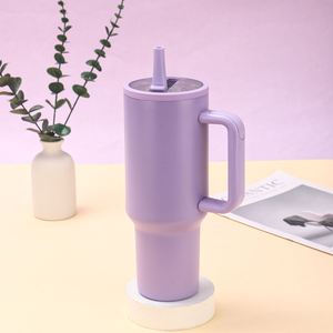 40oz H5.0 Handle <b>Travel</b> Car <b>Mug</b> Vacuum Tumbler <b>Lid</b> Straw Non-Slip ODM OEM Custom Color - Product Image 2