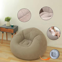 Fauteuil Gonflable en Peluche Tendance, Portable et Pliable pour l'Intérieur et l'Extérieur, Idéal pour la Chambre et le Balcon