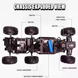 Offre Spéciale Voiture RC Tout-Terrain de Course Haute Vitesse 2.4G 4 Canaux avec Télécommande pour Enfants, Câble USB Inclus, Prête à l'emploi - Product Image 3