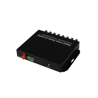 Terminal Óptico de Video Monomodo de 8 Canales FC 20m, Transceptor de Video Digital de 8 Canales para Cámara Analógica CCTV con 485