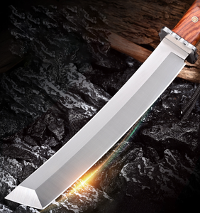 OEM قابلة للتخصيص عالية المتانة محمولة متعددة الوظائف للدفاع عن النفس في الهواء الطلق التخييم في الهواء الطلق مقبض خشبي الفولاذ المقاوم للصدأ - Product Image 4