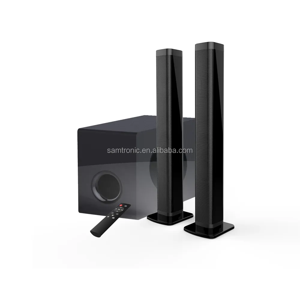 Samtronic 2022 new amazon hot sale detachable soundbar speaker with wired subwoofer split 2.1ch sound bar for tv