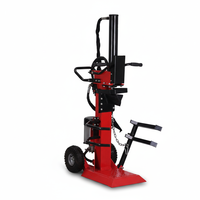Fendeuse à bois électrique verticale RUIHONG certifiée CE, 10 tonnes, 230V, 3000W, longueur de fendage 650mm, poignée de commande double, réservoir d'huile 7L