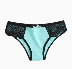 Braguitas de bikini de encaje para mujer, transpirables, sin costuras, mezcla de algodón, tiro medio, con lazo, para uso diario - Product Image 5