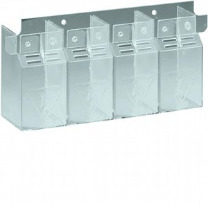 Copertura Protettiva Hager per Interruttori Sezionatori 4P 250A e Commutatori 4P 250-400A, in Plastica Trasparente con Staffa di Montaggio - Product Image 1