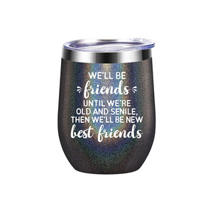 <span class=keywords><strong>Tazas</strong></span> de vino con pintura brillante aislada de acero inoxidable, 12 Oz - Product Image 4
