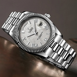 CADISEN Men's Luxury Stainless Steel <b>Mechanical</b> <b>Watch</b> Meteorite Dial Automatic 100M Water Resistant Japan MIYOTA 8285 Movement - Product Image 5