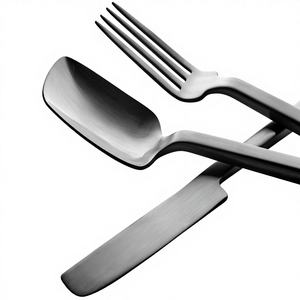 Ensemble de couverts décoratifs en acier inoxydable pour la maison et les repas de fête |   Design moderne et écologique - Product Image 1