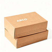 Boîte postale en carton ondulé personnalisée fermeture à glissière à bande détachable pour le recyclage des vêtements boîte à fermeture à glissière pour l'impression de gaufrage de chaussettes
