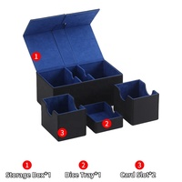 Boîte de rangement personnalisée en cuir PU antidérapant pour 200 cartes à collectionner, boîte de rangement pour cartes de jeu TCG avec emballage personnalisé