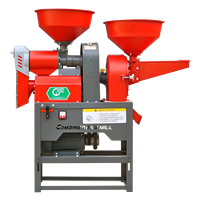 Mini moulin à riz combiné pour la production industrielle commerciale avec fonction de retrait des pierres et de broyage du maïs et des céréales 220V.