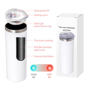 Wholesale 20oz straight neck stainless steel insulated pure color printed slimming coffee <b>cup</b> with logo printing capability - Product Image 2