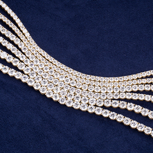 18K 골드 랩 그로운 다이아몬드 테니스 팔찌 IGI 인증 VVS CVD HPHT 2mm 3mm 4mm 5mm 체인 쥬얼리 여성 및 남성용 - Product Image 5