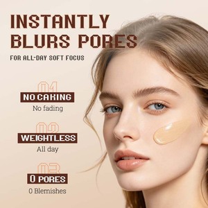 Hunmui Zero Pore Soft Focus <b>Makeup</b> <b>Primer</b> Cream Blur Pores Smooth Texture Oil Control Long Wear - Product Image 4