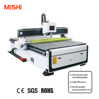 Routeur CNC 3 axes de haute qualité 1325 avec caméra CCD, commande DSP, machine de découpe à broche unique et couteau oscillant pour la fabrication de meubles
