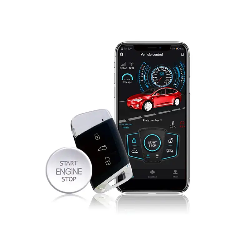 Système d'alarme de voiture automatique électronique Smart Phone APP Control Remote Start Stop
