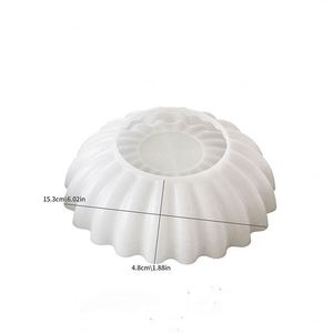 Premium Wavy Lace Round Silicone Candle <b>Mold</b>, Eco-Friendly Heat Resistant Non-Toxic Reusable, Oven & Dishwasher Safe - Product Image 2