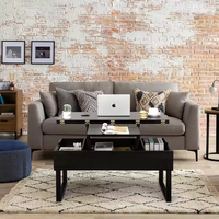 Table basse relevable intelligente en bois Combohome avec rangement pour salon