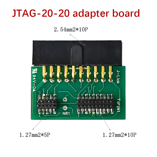 J-LINK V8 V9 for for JTAG 20Pin to 10Pin Adapter 2.54mm 10PIN 1.27mm Pitch Debug Converter PCB Mounting
