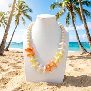 <span class=keywords><strong>Collier</strong></span> Hawaïen YIREPIN fait main en pâte polymère, motif fleur de Puakenikeni, avec perles en bois, idéal pour la plage estivale et comme <span class=keywords><strong>collier</strong></span> de voiture. - Product Image 2