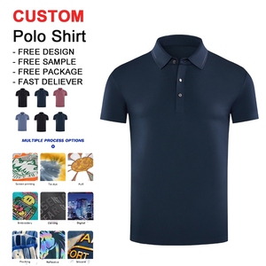 Nouveaux Polos Athlétiques Anti-Plis Personnalisés Tendance – T-Shirts de Sport Courts Populaires pour la Course et le Golf, Brodés à Motif Uni - Product Image 1