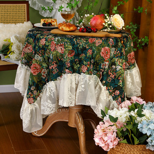 <span class=keywords><strong>Tovaglia</strong></span> Vintage Jacquard Floreale, Elegante Copertura Multiuso <span class=keywords><strong>in</strong></span> Tessuto per Tavolo da Tè, Decorazione Floreale per Casa, Matrimoni e Feste - Product Image 4