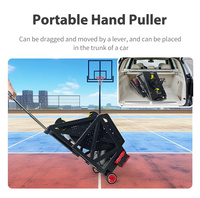 Máquina de Baloncesto Portátil con Pantalla Contadora, Lanzador Automático, Red de Rebote, Robot Inteligente para Entrenamiento en Cancha