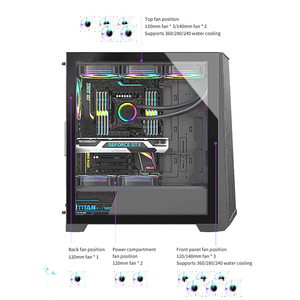 Lovingcool Nieuwe Stijl Custom Full Tower Gaming <span class=keywords><strong>Computer</strong></span> <span class=keywords><strong>Case</strong></span> E-ATX Atx <span class=keywords><strong>Micro</strong></span> Atx <span class=keywords><strong>Itx</strong></span> Rgb Behuizing Voor Pc Met Pc Fan 120Mm - Product Image 4