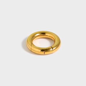 Colgante de Corazón de Acero Inoxidable TRYME, Etiqueta Blanca, Sin Cadmio, Metal Chapado en Oro de 18K - Product Image 1