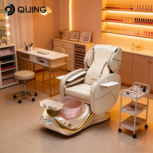 Nieuwe nagelsalonmeubels luxe pijploze pedicurestoelen zonder wateraansluiting, masserende manicure-pedicure stoel voetenspa - Product Image 3