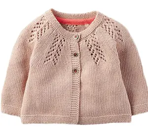 Neugeborene Mädchen braun stilvolle Borlero Strickjacke Pullover