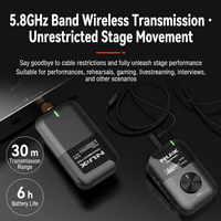 Système de monitoring intra-auriculaire sans fil NUX C-7 5,8 GHz, casque sans fil manuel pour performances sur scène et diffusion en direct