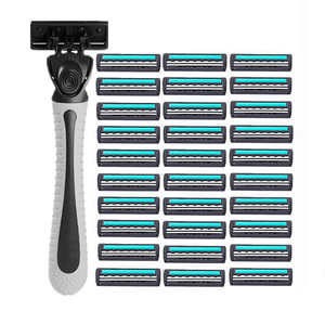 <span class=keywords><strong>Rasoir</strong></span> à triple lame personnalisé <span class=keywords><strong>pour</strong></span> hommes - Utilisation sur le visage - Achetez un manche et une tête de lame - Product Image 3