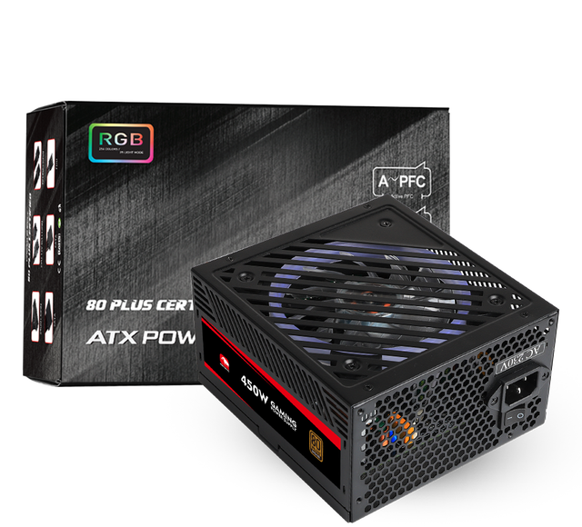 ESGAMING Wholesale 450W  80plus+ Bronze Pc Gaming ATX Power Full Module Desktop Computer PSU Power Supply Support Graphics Card