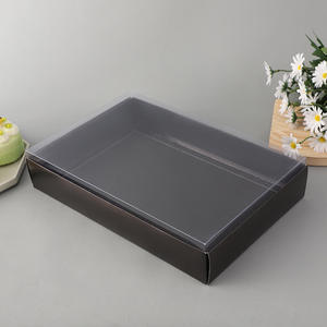 Fenêtre transparente personnalisée, boîte d'emballage carrée pour tarte aux fruits, tranche de dessert, friandise, chocolat, boîte de papier <span class=keywords><strong>suisse</strong></span> - Product Image 2