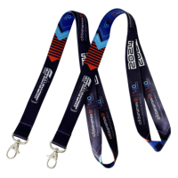 Fabricant de lanières promotionnelles, transfert thermique par sublimation, logo personnalisé, lanières en satin polyester