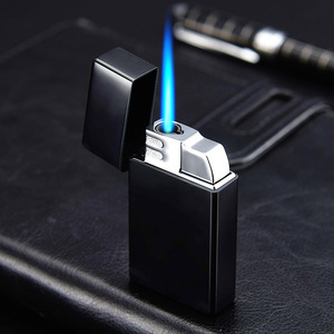 Tùy chỉnh biểu tượng tia laser nhẹ hơn hình chữ nhật butan bơm lại kim loại màu xanh ngọn lửa <span class=keywords><strong>Windproof</strong></span> nhẹ hơn leichter - Product Image 5