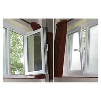 Fenêtre de remplacement en vinyle de fabrication leader en Chine Profil UPVC inclinable et tournant avec un prix raisonnable