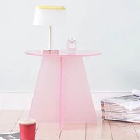 Maßgefertigter Moderner Minimalistischer Design Klappbarer Runder Quadratischer Acryl Couch-/Esstisch Kunststoff Wohnzimmermöbel