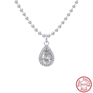 RINNTIN <span class=keywords><strong>SN310</strong></span> nouveauté collier en argent de luxe pour femmes mode en argent Sterling Zircon goutte d'eau pendentifs pour collier - Product Image 4