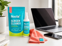 Kit de nettoyage d'écran professionnel NOCTA, spray anti-buée pour écran avec chiffon en microfibre de haute qualité pour ordinateur portable, MacBook, ordinateur de bureau