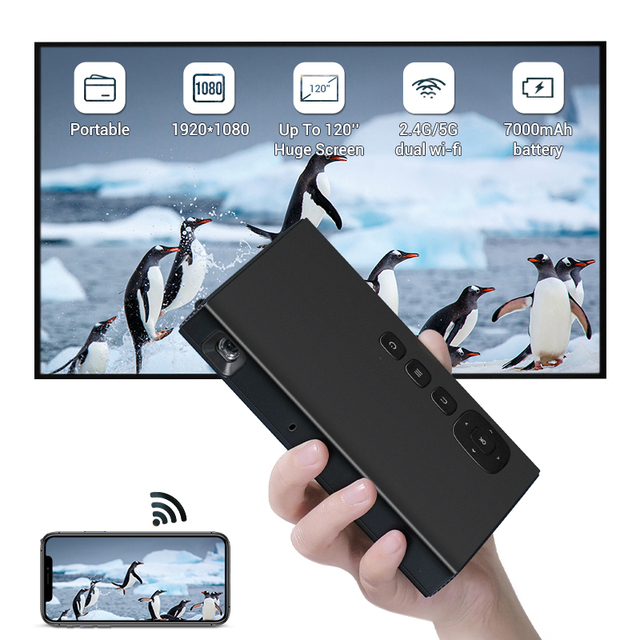 Hotack OEM ODM D062 Smart WIFI Pico Mini Pocket Portable LED DLP Projector Home Theater Projecteur