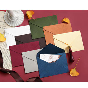 <span class=keywords><strong>Enveloppe</strong></span> en papier texturé velours lin vintage de luxe Emballage de carte cadeau personnalisé <span class=keywords><strong>Enveloppe</strong></span> de mariage bijoux avec timbre de sceau de cire carte - Product Image 6