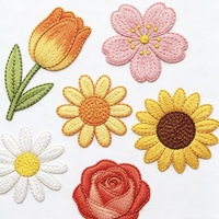 Badge brodé soleil pour le visage, thermocollant pour sacs, chapeaux et vêtements en tissu sergé - Vente en gros directe usine