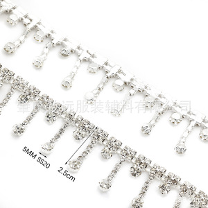 Rhinestone Tassel Chain Drop Shape White DIY Jewelry Accessories For Shoe Chains <b>Anklets</b> <b>Bracelets</b> - Product Image 2