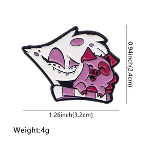Neuer amerikanischer Anime-Charakter-Pin: Hell Hotel Cartoon Soft-Emaille-Abzeichen, süßer <span class=keywords><strong>Alastor</strong></span> Metall-Pin - Product Image 6