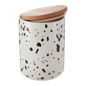 OEM Nhà Bếp Trứng Bánh Mì Gốm Lưu Trữ Thực Phẩm Container Home Jar Sứ Lốm Đốm Jar <span class=keywords><strong>Cookie</strong></span> Jar Khai Thác Mỏ Deli Container Với Nắp - Product Image 2