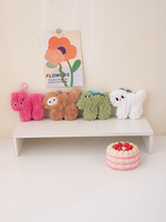 Bon marché, vente en gros, peluche surprise de couleur douce et irrégulière, porte-clés chat, cadeau pour enfants, cadeau pour adultes
